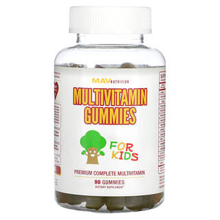 MAV Nutrition, Мультивитаминные жевательные мармеладки, для детей, 90 жевательных таблеток