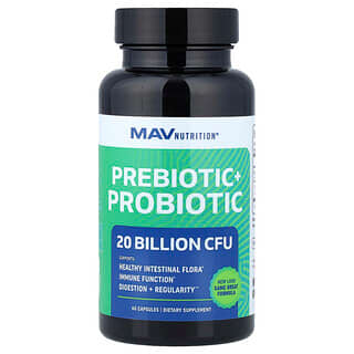 MAV Nutrition, Prebiotic + Probiotic, 60 capsule