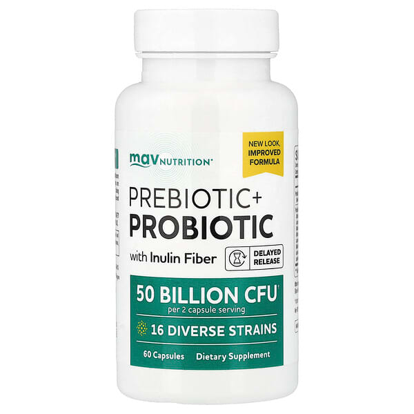 MAV Nutrition, Prebiootti + probiootti, 60 kapselia
