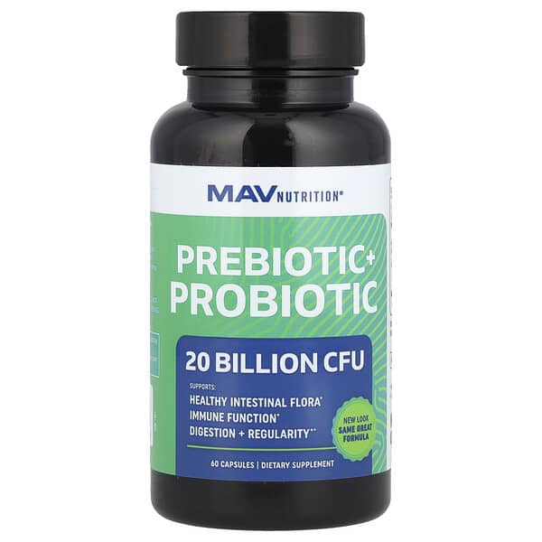 Prebiotic + Probiotic, 60 Capsules
