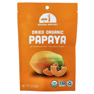 Mavuno Harvest, органическая сушеная папайя, 56 г (2 унции)
