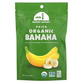 Mavuno Harvest, Plátano orgánico deshidratado`` 56 g (2 oz)