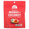 Bocaditos de frutas masticables orgánicos, Mango y coco`` 55 g (1,94 oz)