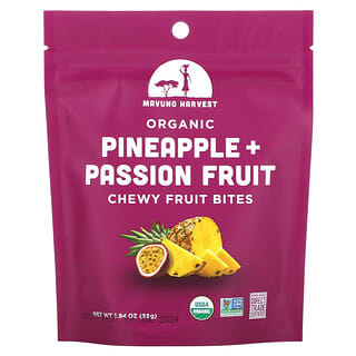 Mavuno Harvest, Organic Chew Fruit Bites,  Pineapple + Passion Fruit, 1.94 oz (55 g)