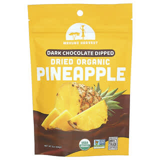 Mavuno Harvest, Dried Organic Pineapple, Dark Chocolate Dipped, 3 oz (84 g)