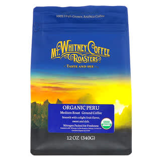 Mt. Whitney Coffee Roasters, قهوة مطحونة عضوية من بيرو، تحميص متوسط، 12 أونصات (340 جم)