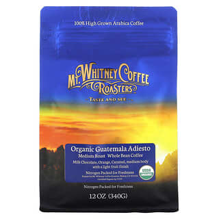 Mt. Whitney Coffee Roasters, Organic Guatemala Adiesto, органический кофе в зернах средней обжарки, 340 г (12 унций)
