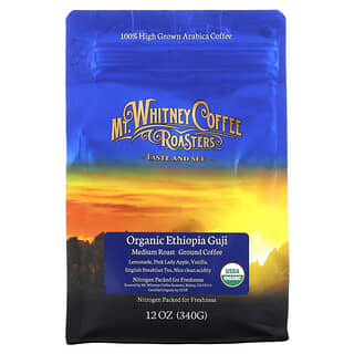 Mt. Whitney Coffee Roasters, Organic Ethiopia Guji, Café molido, Tostado medio, 340 g (12 oz)