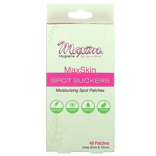 Maxim Hygiene Products, MaxSkin, Spot Suckers, 40 Patches, Sizes 9mm & 12mm (Discontinued Item) 