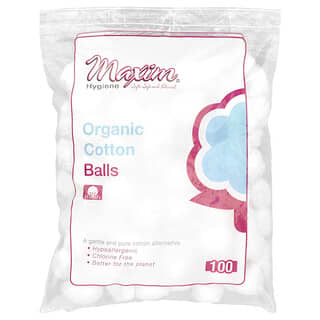 Maxim Hygiene Products, Boules en coton bio, 100 boules