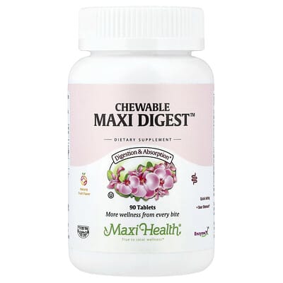 Maxi Health, Chewable Maxi Digest™, Natural Fruit, 90 Tablets