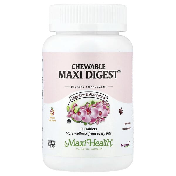 Chewable Maxi Digest™, Natural Fruit, 90 Tablets