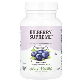 Maxi Health‏, Bilberry Supreme ™ ، ، 60 كبسولة ماكسي