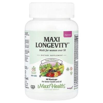 Maxi Health, Maxi Longevity™, Multivitamin for Women 50+, 60 Maxicaps