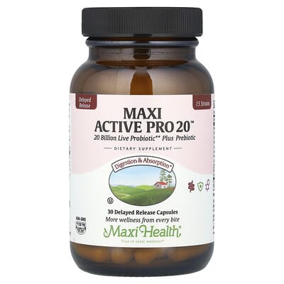 Maxi Health, Maxi Active Pro 20™, 20 Billion, 30 Extended-Release Capsules