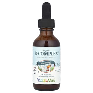 ماكسي هيلث‏, KiddieMax® Liquid B-Complex ™ ، توت طبيعي ، أونصتان سائلتان (59 مل)