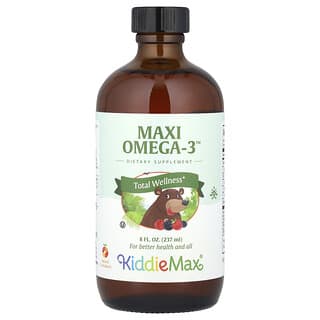 Maxi Health‏, KiddieMax® Maxi Omega-3 ™ ، بنكهة الفواكه الطبيعية ، 8 أونصات سائلة (237 مل)