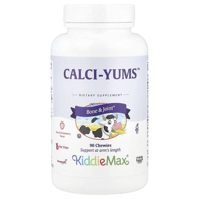 Maxi Health, KiddieMax® Calci-Yums™, Natural Strawberry, 90 Chewies