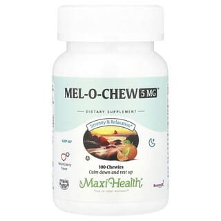 Maxi Health, Mel-O-Chew™, Natural Berry, 5 mg, 100 Chewies