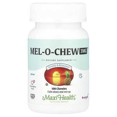 Maxi Health, Mel-O-Chew™, Natural Berry, 3 mg, 100 Chewies