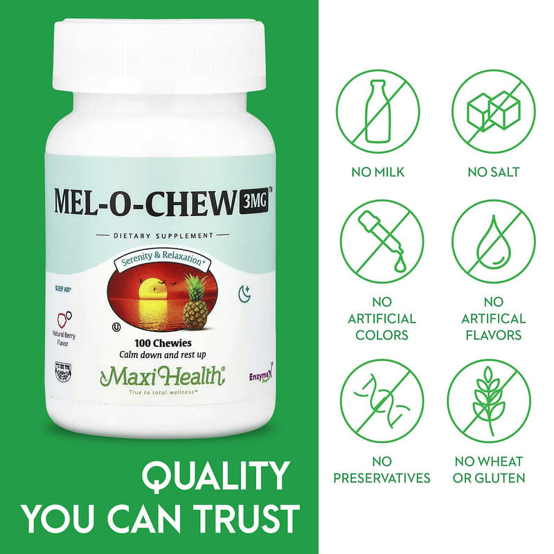 Mel-O-Chew™, Natural Berry , 3 mg , 100 Chewies