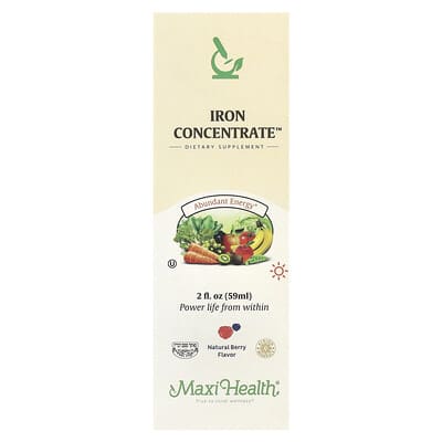 Maxi Health, Iron Concentrate™, Natural Berry Flavor, 2 fl oz (59 ml)