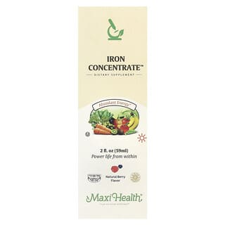 Maxi Health, Iron Concentrate™, naturalna jagoda, 59 ml