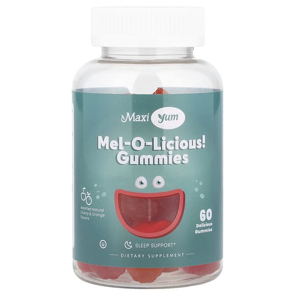 Mel-O-Licious! Gummies, Natural Cherry & Orange, 1 mg, 60 Gummies