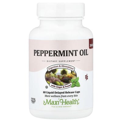Maxi Health, Peppermint Essential Oil, 60 Liquid Extended-Release Capsules