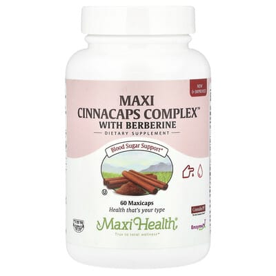 Maxi Health, Maxi Cinnacaps Complex™ With Berberine, 60 Maxicaps