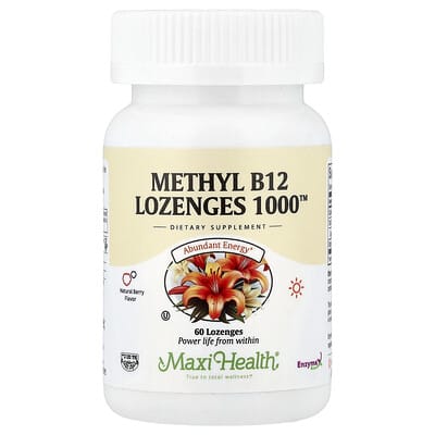 Maxi Health, Methyl B12 Lozenges 1000™, Natural Berry Flavor, 60 Tablets (1,000 mcg each)