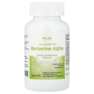 Mylabs, Berberine Alpha, hoge absorptie, 60 capsules