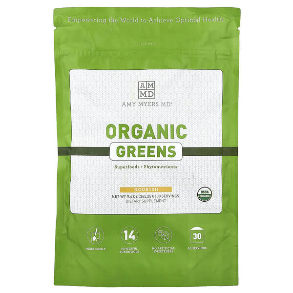 Amy Myers MD, Organic Greens, 9.4 oz (265.25 g) — product photo 1