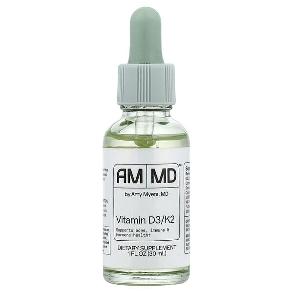 Amy Myers MD, Vitamin D3/K2, 1 fl oz (30 ml) — product photo 1