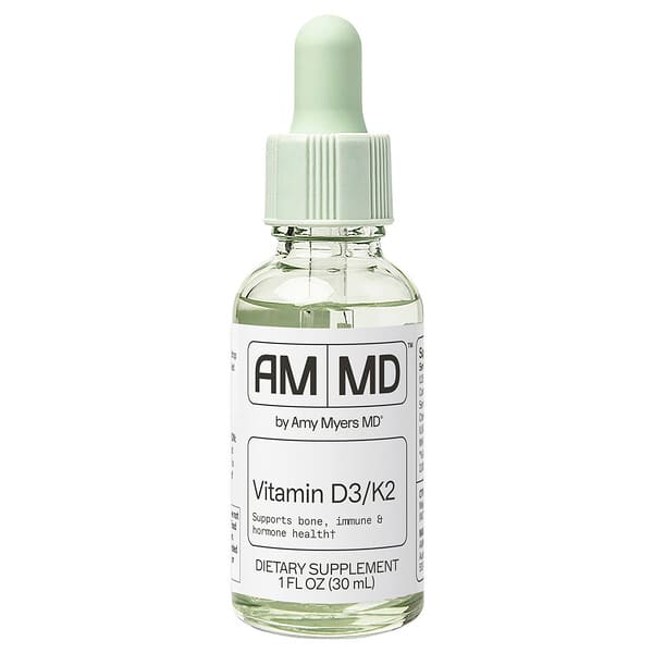 Amy Myers MD, Vitamin D3/K2, 1 fl oz (30 ml) — product photo 1