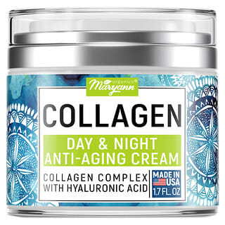 Maryann Organics, Colágeno, Crema antienvejecimiento para el día y la noche, 1,7 oz. Líq.