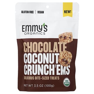 Emmy's Organic Cookies, Crunch'ems с шоколад и кокос, 100 g (3,5 oz)