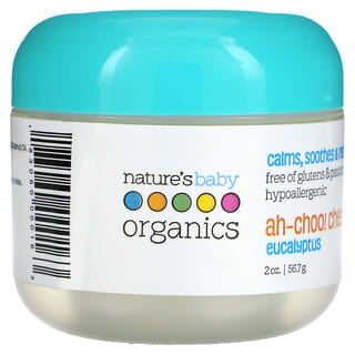 Nature's Baby Organics, Ah-Choo! Бальзам для растирания при кашле, эвкалипт, 56,7 г (2 унции)