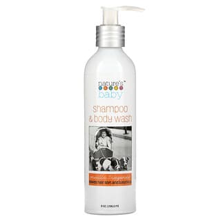 Nature's Baby Organics, Shampoo e Sabonete Líquido, Tangerina de Baunilha, 236,5 ml (8 oz)