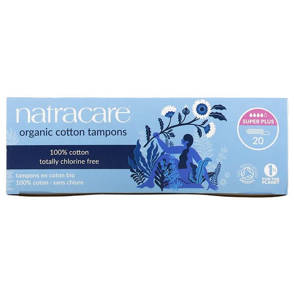 Natracare, Organic Cotton Tampons, Super Plus, 20 Tampons