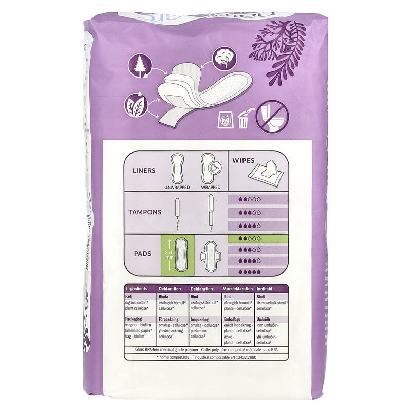 organic disposable menstrual pads