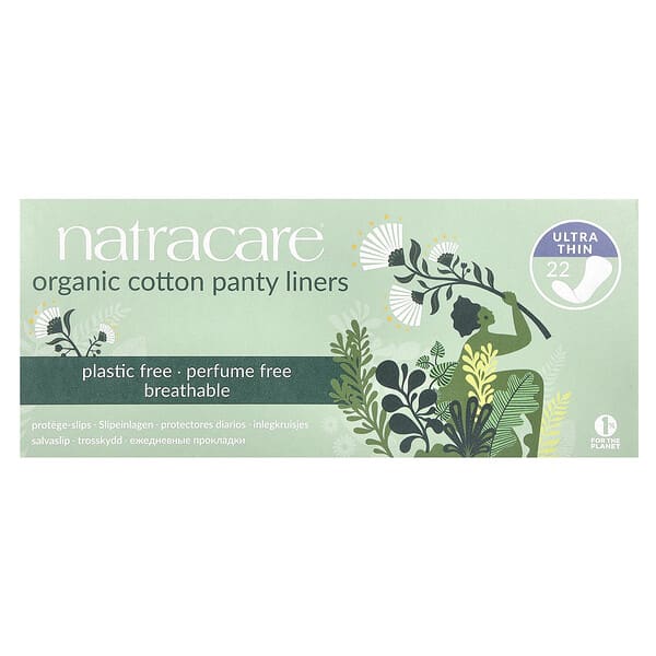 Natracare, Protectores diarios de algodón orgánico, Ultrafinos, 22 protectores