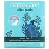 Natracare, Ultra Pads, Damenbinden, Oberfläche aus Bio-Baumwolle, Lang, 10 Binden