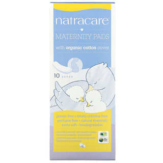 Natracare, فوط صحية للأمهات مع غلاف من القطن العضوي، 10 فوط صحية