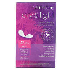 Natracare, Dry & Light, Organic Cotton Cover, Slim, 20 Pads