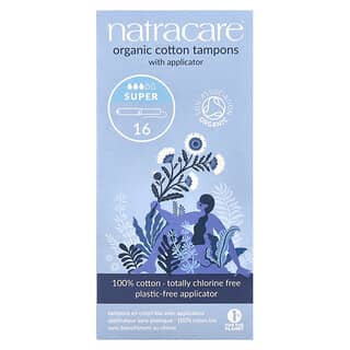 Natracare, Organic Cotton Tampons with Applicator, Super, 16 Tampons