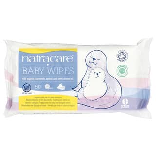 Natracare, Baby Wipes with Organic Chamomile, Apricot and Sweet Almond Oil, 50 Wipes
