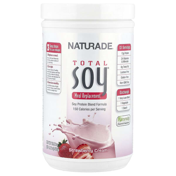 Total Soy®, Meal Replacement, Strawberry Cream, 1 lb 1.88 oz (507 g)