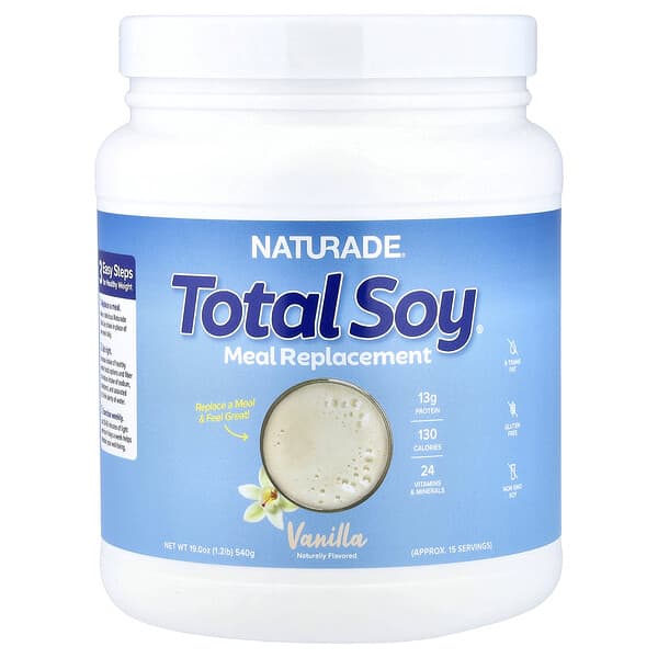 Naturade, Total Soy®, 식사 대용, 바닐라 맛, 540g(1.2lb)