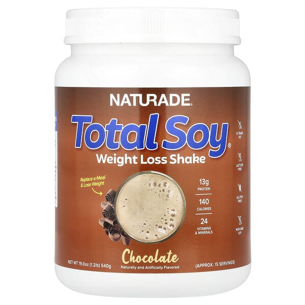 Naturade Total Soy®, Weight Loss Shake, Chocolate, 1.2 lb (540 g)